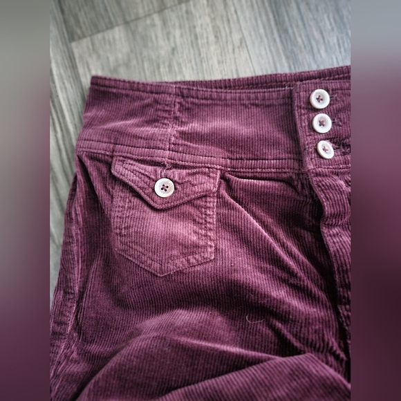 Pilcro and the Letterpress Purple Boot Cut Corduroy Pants - Picture 4 of 10
